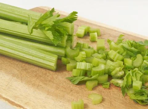 Chopped celery Stock Photos