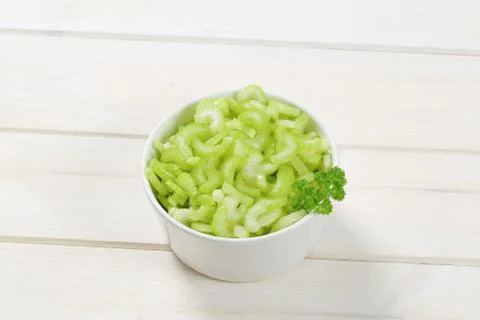 Chopped celery stems Stock Photos