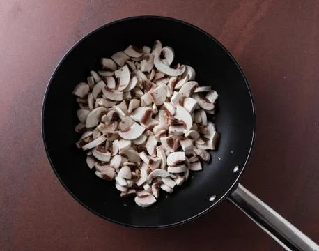 Chopped champignons Stock Photos