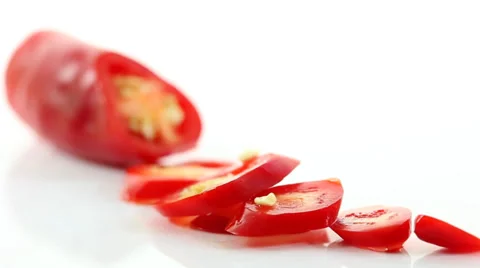 Chopped Chillies Stock Footage 39375963