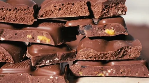 Chopped Chocolate Bar Stock Footage 70566091