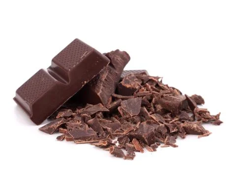 Chopped chocolate  bars Stock Photos