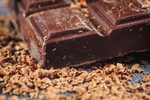 Chopped chocolate bars 写真素材