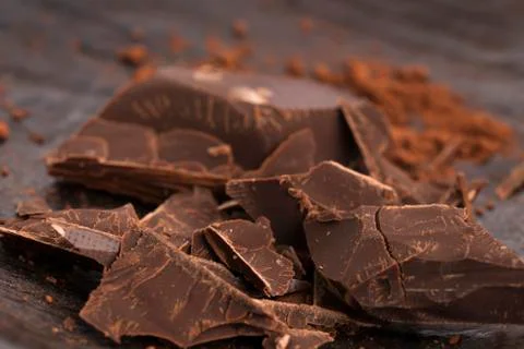 Chopped chocolate Stock Photos