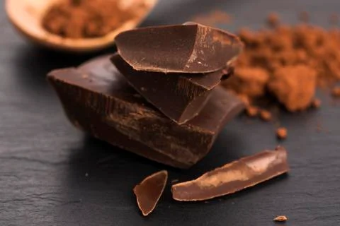 Chopped chocolate Stock Photos