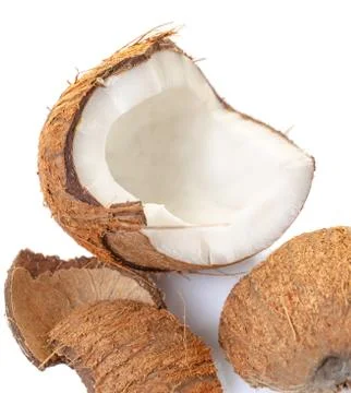 Chopped coconut close-up Stock Photos
