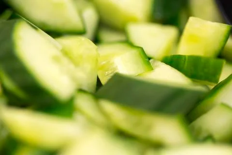 Chopped Cucumber Close Up Foto stock