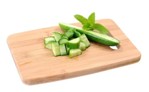 Chopped cucumber Stock Photos