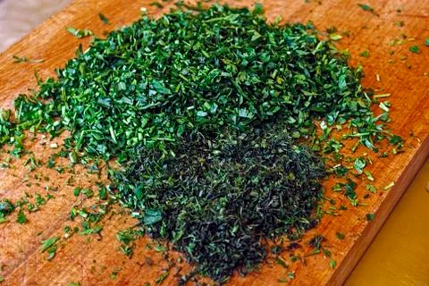 Chopped dill Stock Photos