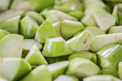 Chopped eggplant Stock Photos