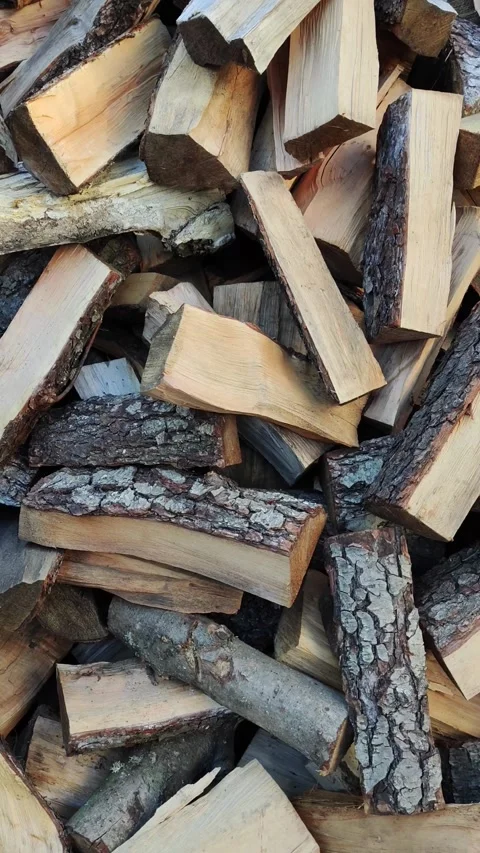 Chopped firewood. 1 Stock-Footage 308143768