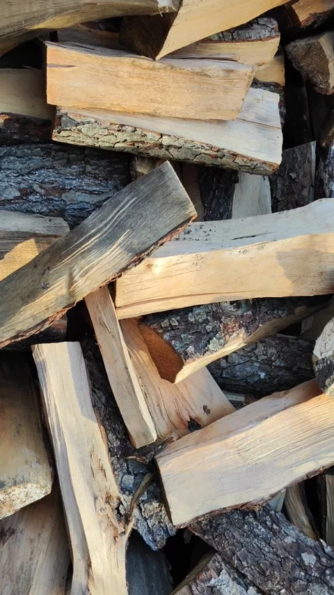 Chopped firewood. 3 Stock-Footage 308143771
