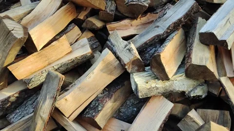 Chopped firewood. Video stock 308143764