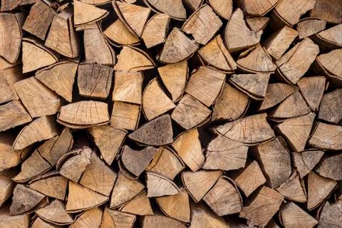 Chopped firewood Stock Photos