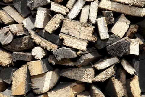 Chopped firewoods Stock Photos