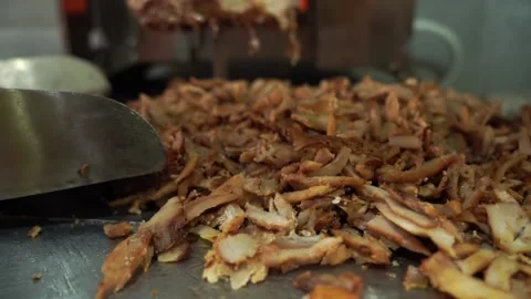 Chopped fried meat Video stock 188462077
