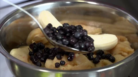 Chopped fruit. Stock Footage 115499529