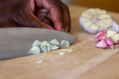 Chopped Garlic Stock Photos