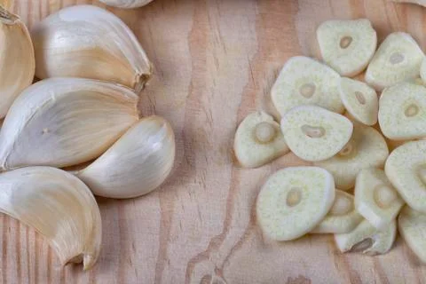 Chopped garlic Stock Photos