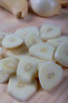 Chopped garlic Foto stock