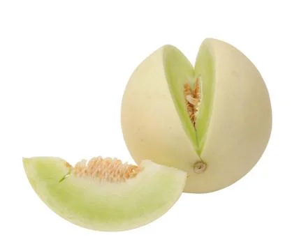 Chopped green melon Stock Photos