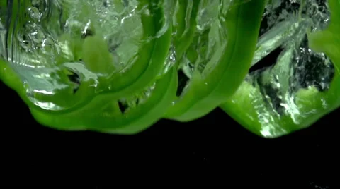 Chopped Green Pepper Stock Footage 46203600