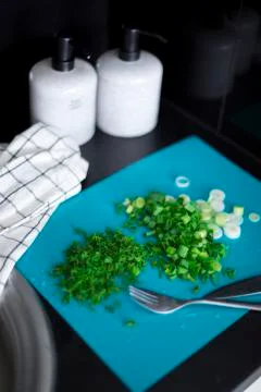 Chopped greens Stock Photos