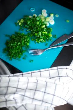 Chopped greens Stock Photos