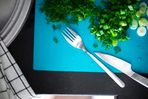 Chopped greens Stock Photos