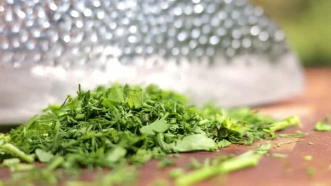Chopped Herbs Ready for Cooking Stock Footage 280118062