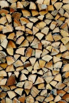 Chopped logs for winter fire Stock Photos