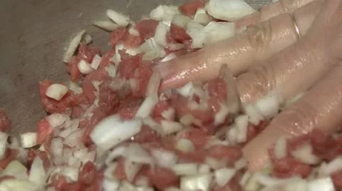 Chopped meat Video stock 12449755