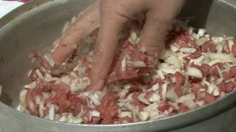 Chopped meat Stock Footage 12449758