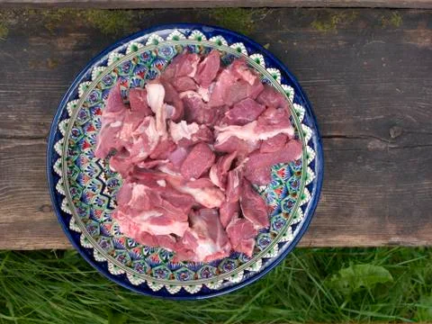 Chopped Meat On Plate Fotos Stock