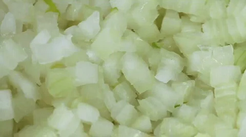 Chopped onions Stock Footage 572030