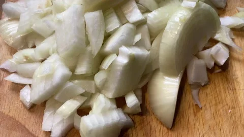 Chopped onions Stock Footage 173194961