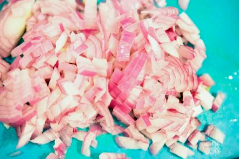 Chopped onions Stock Photos