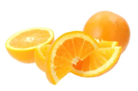 Chopped orange fruit Stock Photos