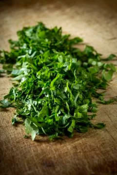 Chopped parsley leaf Stock Photos