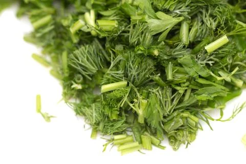 Chopped parsley. macro Stock Photos