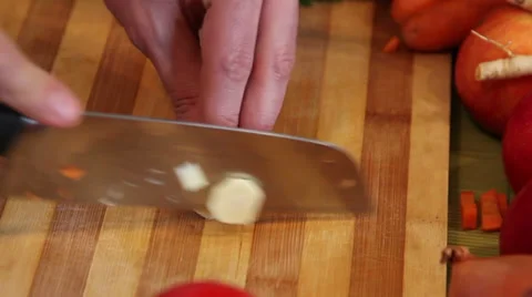 Chopped parsnip Stock Footage 34253999