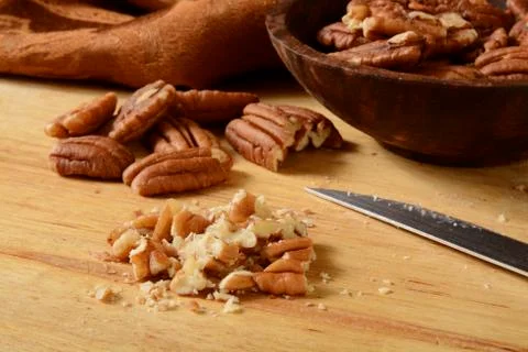 Chopped pecans Stock Photos
