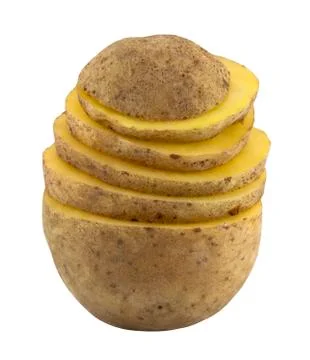 Chopped potato with clipping path Stock Photos