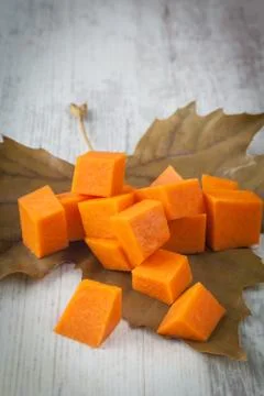 Chopped pumpkin Stock Photos