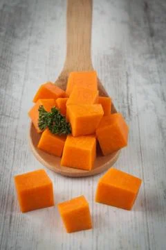 Chopped pumpkin Stock Photos