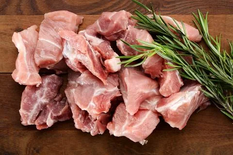 Chopped raw meat Stock Photos