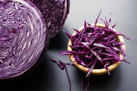 Chopped red cabbage Foto stock
