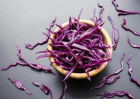 Chopped red cabbage Stock Photos
