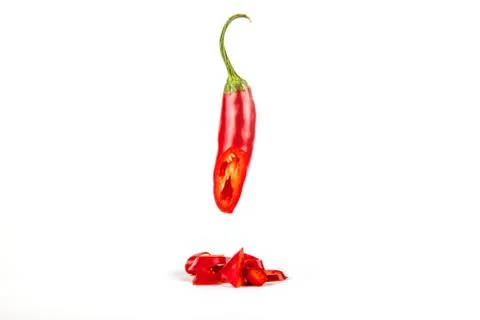 Chopped red chilli Stock Photos