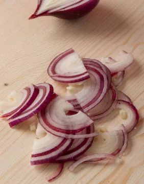 Chopped red onion Foto stock